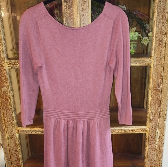 Boden Sweater Midi Dress pink size 6 R - Picture 3 of 7